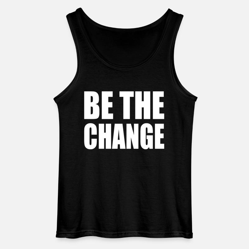 be the change - Gildan Männer Tank Top - Schwarz