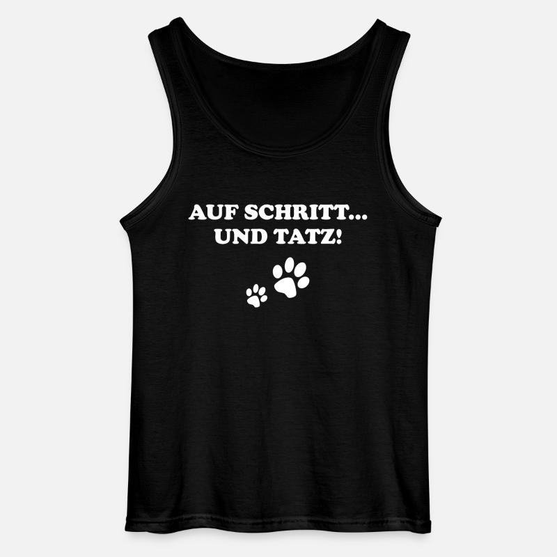 Auf Schritt Und Tatz - Gildan Männer Tank Top - Schwarz