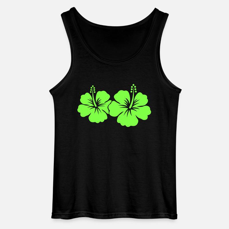 Hibiskus Blume - Gildan Männer Tank Top - Schwarz