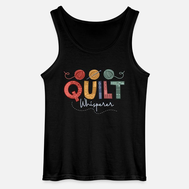 Quilt Whisperer Quilter Quilting - Gildan Männer Tank Top - Schwarz