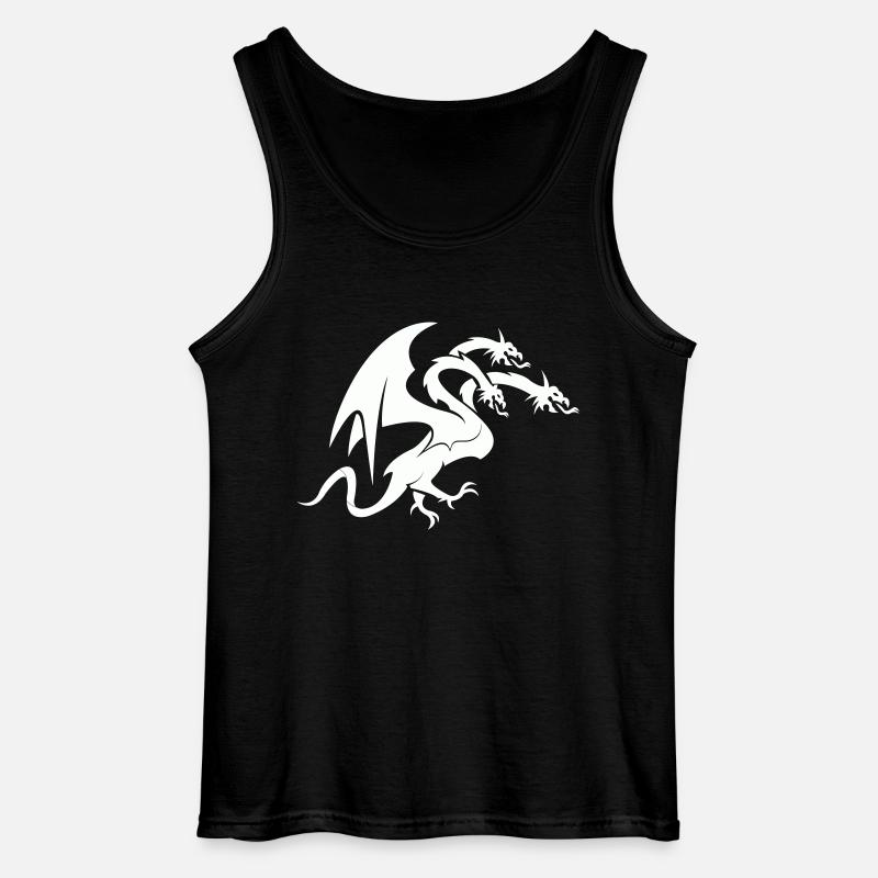 dragon 3 head - Gildan Männer Tank Top - Schwarz