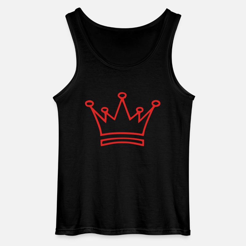 KRONE - Gildan Männer Tank Top - Schwarz