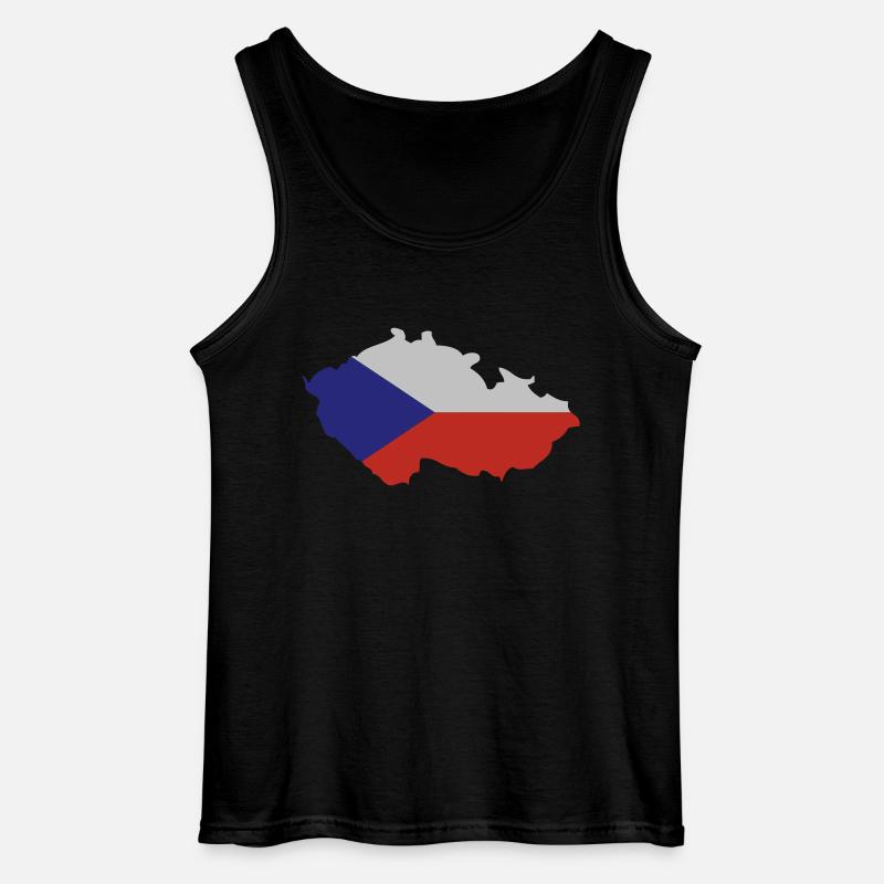 Czech Republic Shape - Gildan Männer Tank Top - Schwarz