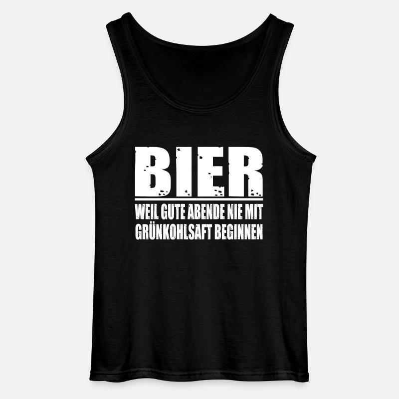Bier-guter Abend - Gildan Männer Tank Top - Schwarz