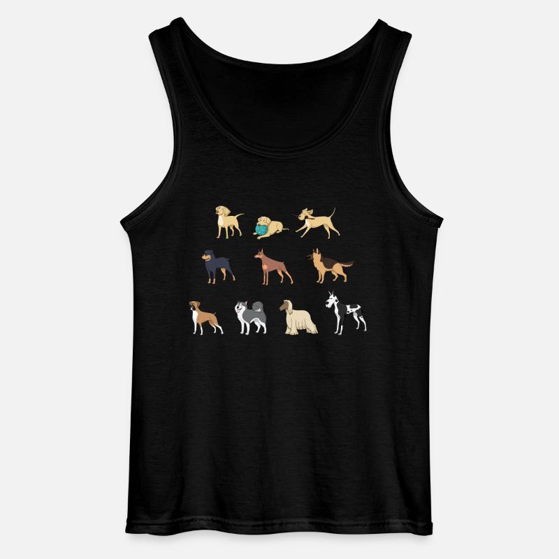 Hund - Gildan Männer Tank Top - Schwarz