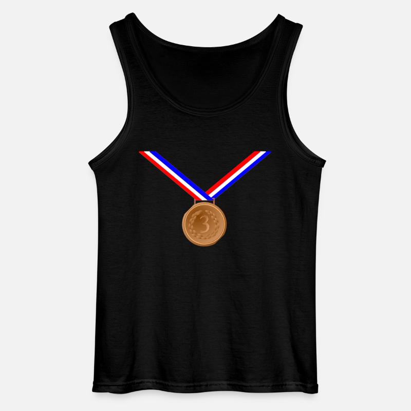 Bronzemedaille 3. - Gildan Männer Tank Top - Schwarz