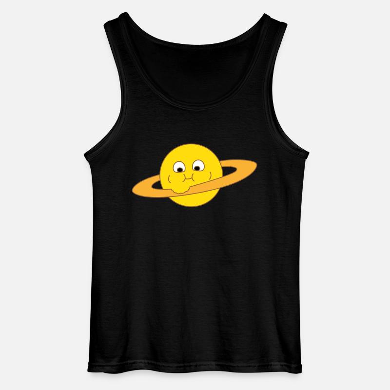 Dicker Saturn - Gildan Männer Tank Top - Schwarz