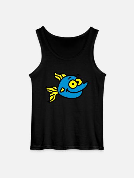 lustiger Fisch - Gildan Männer Tank Top - Schwarz