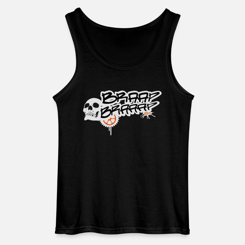 BRAAP BRAAAP MACHINE SKULL - Gildan Männer Tank Top - Schwarz