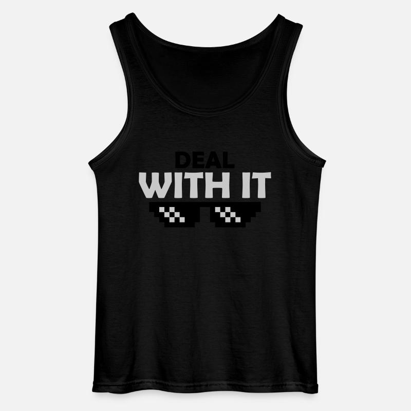 Sunglasses Deal with it - Gildan Men’s Tank Top - black
