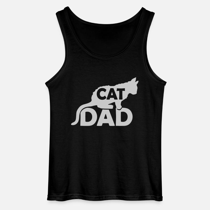 Logo Design Cat Dad - Gildan Männer Tank Top - Schwarz