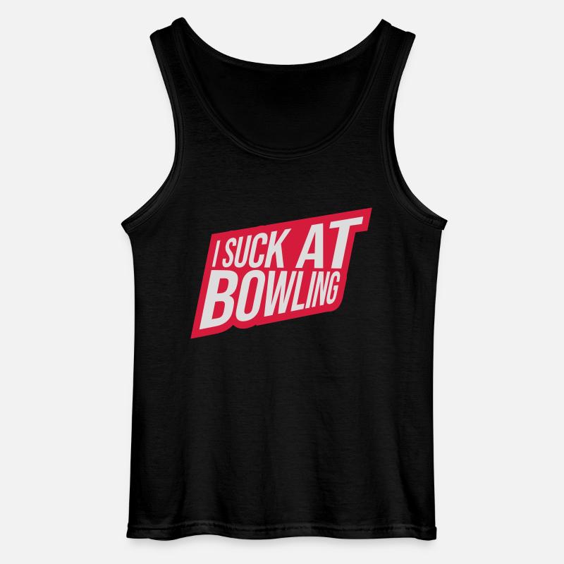 I suck at bowling - Gildan Männer Tank Top - Schwarz