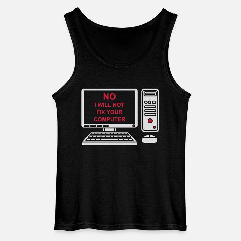 not fix your computer - Gildan Men’s Tank Top - black