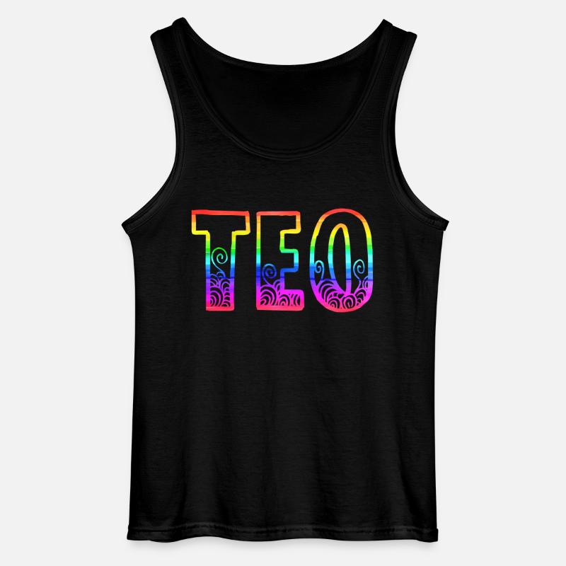 teo rs regenbogen - Gildan Männer Tank Top - Schwarz