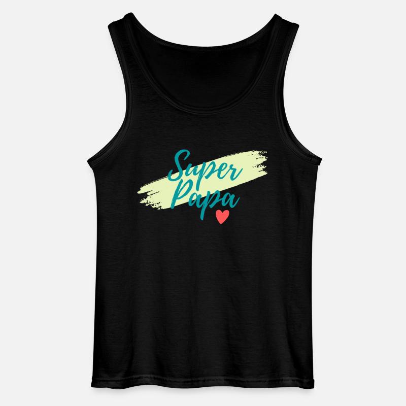 Super-Papa - Gildan Männer Tank Top - Schwarz