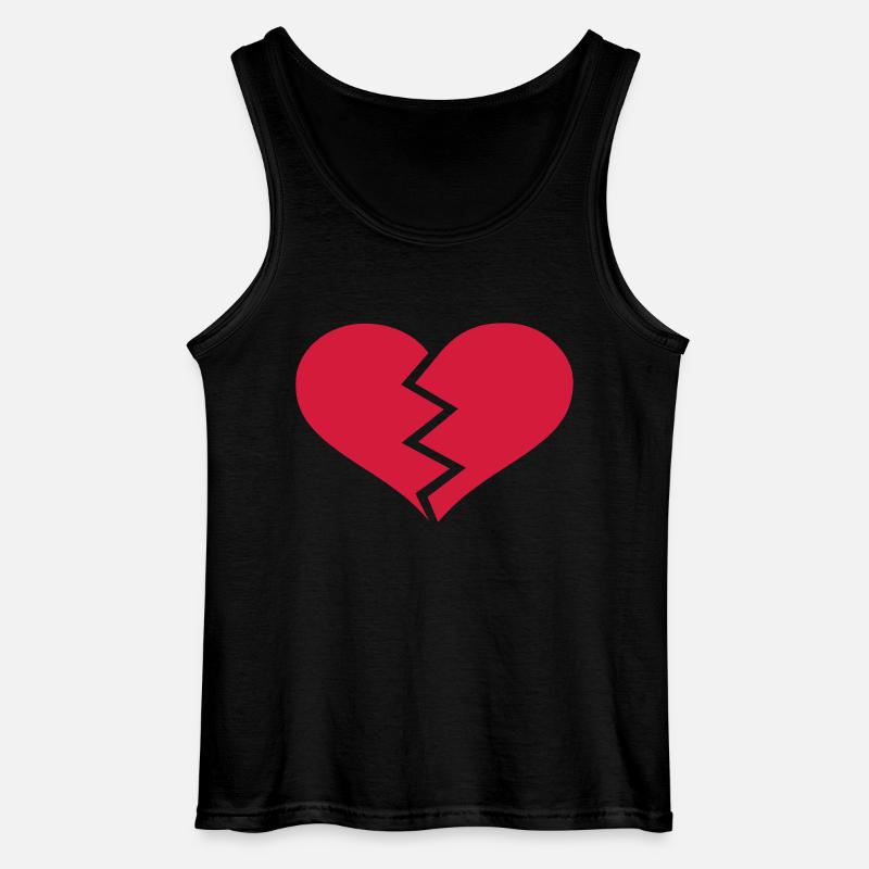 Gebrochenes Herz - Gildan Männer Tank Top - Schwarz