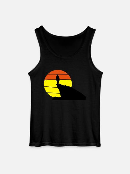 pinguin_sonnenuntergang - Gildan Men’s Tank Top - black