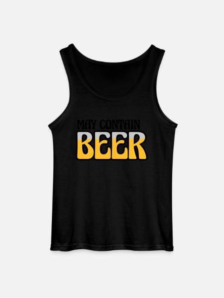 Logo May Contain Beer - Gildan Men’s Tank Top - black