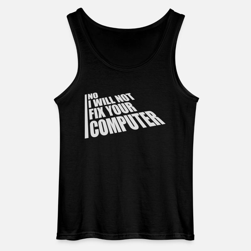 not fix your computer - Gildan Männer Tank Top - Schwarz