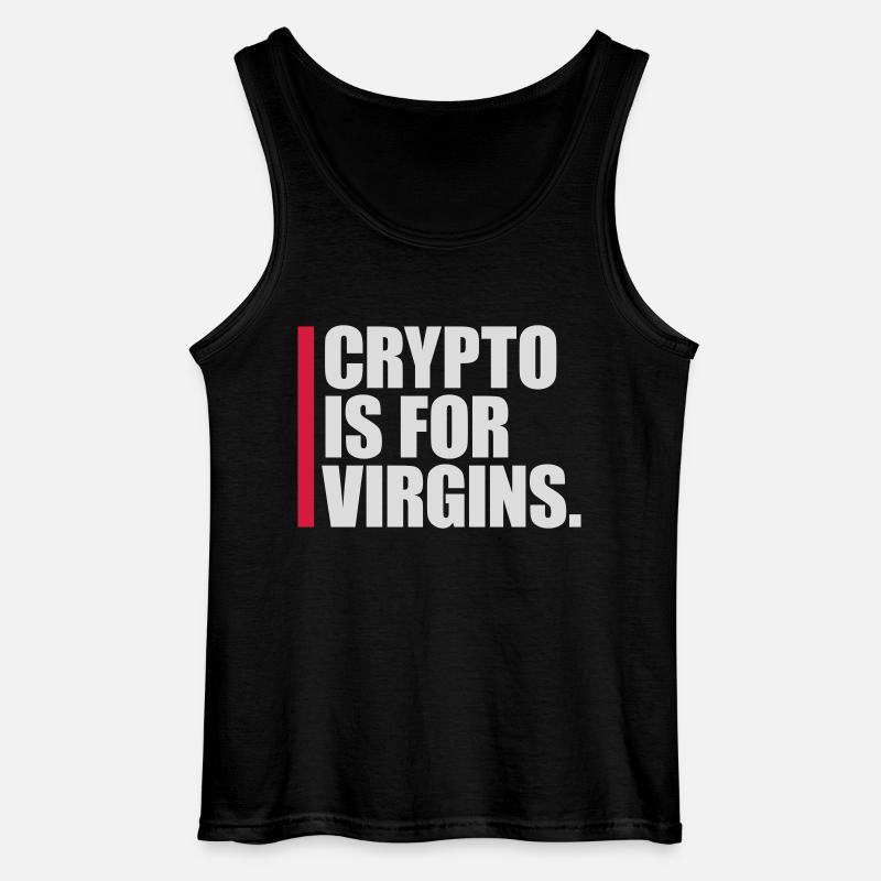 crypto is for virgins - Gildan Men’s Tank Top - black
