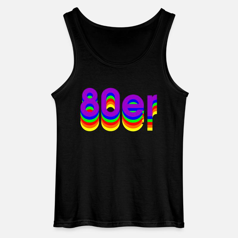 80er - Gildan Männer Tank Top - Schwarz