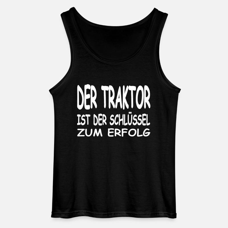 Traktor - Gildan Männer Tank Top - Schwarz