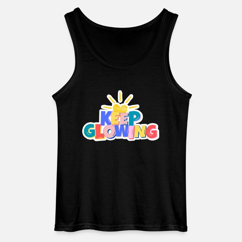 Glühen Sie weiter - Gildan Männer Tank Top - Schwarz