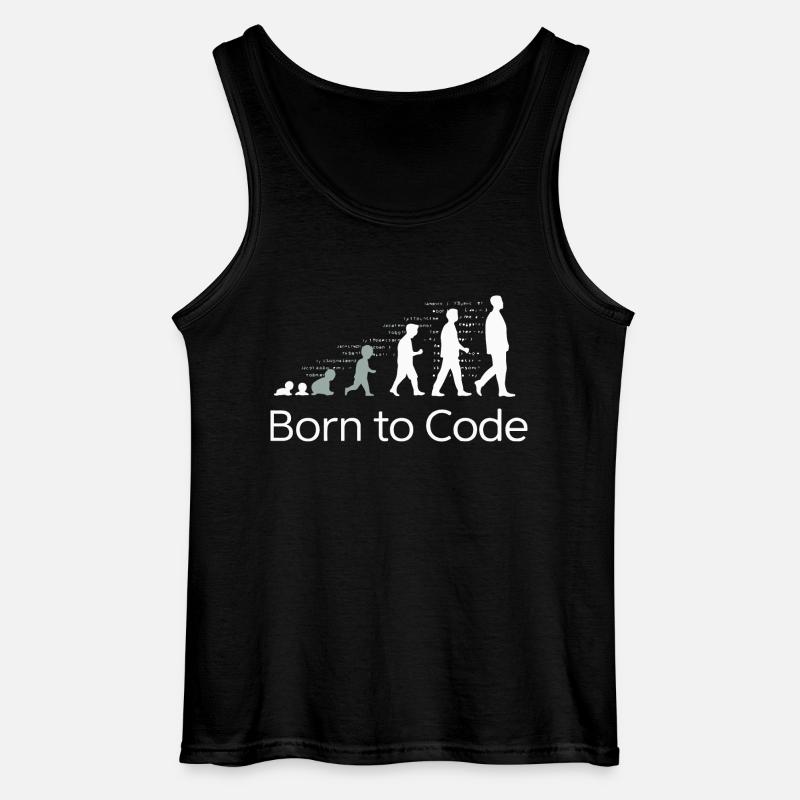 NÉ POUR CODER - Débardeur Gildan Homme - noir