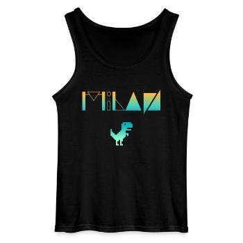 MILAN - Schöner Jungen Name mit Dinosaurier - Gildan Männer Tank Top - Schwarz - Vorne - AI Model Male 185 dark (185cm)
