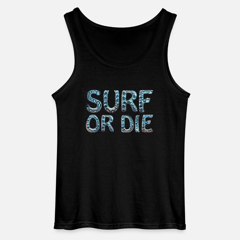 Surf Sprüche Englisch - Gildan Männer Tank Top - Schwarz