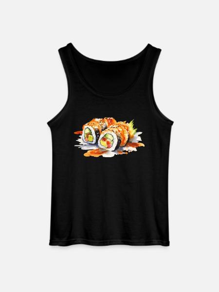 Sushi - Gildan Men’s Tank Top - black