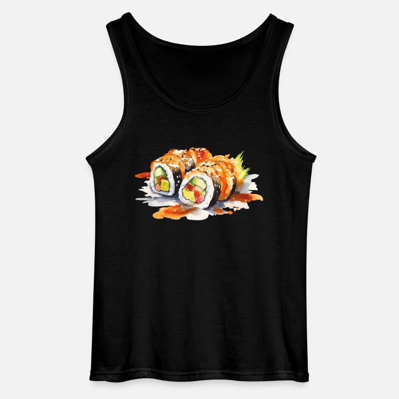 Sushi - Gildan Männer Tank Top - Schwarz