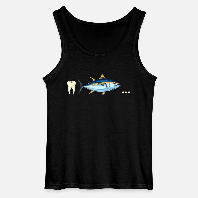 Thunfisch-Zahn ... - Gildan Männer Tank Top - Schwarz