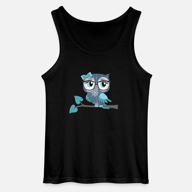 Eule_Schnee-Eule - Gildan Männer Tank Top - Schwarz