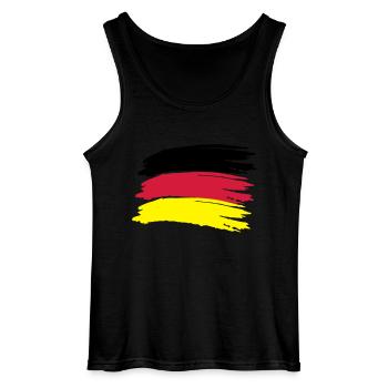 German Flag - Gildan Men’s Tank Top - black - Front - AI Model Male 185 dark (185cm)