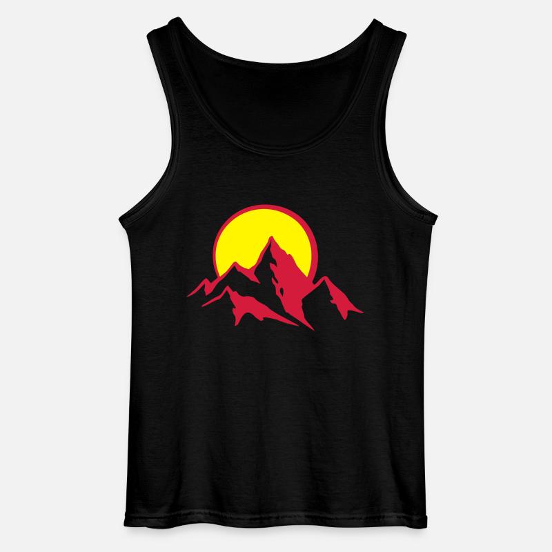 bergpanorama_4_2c - Gildan Männer Tank Top - Schwarz