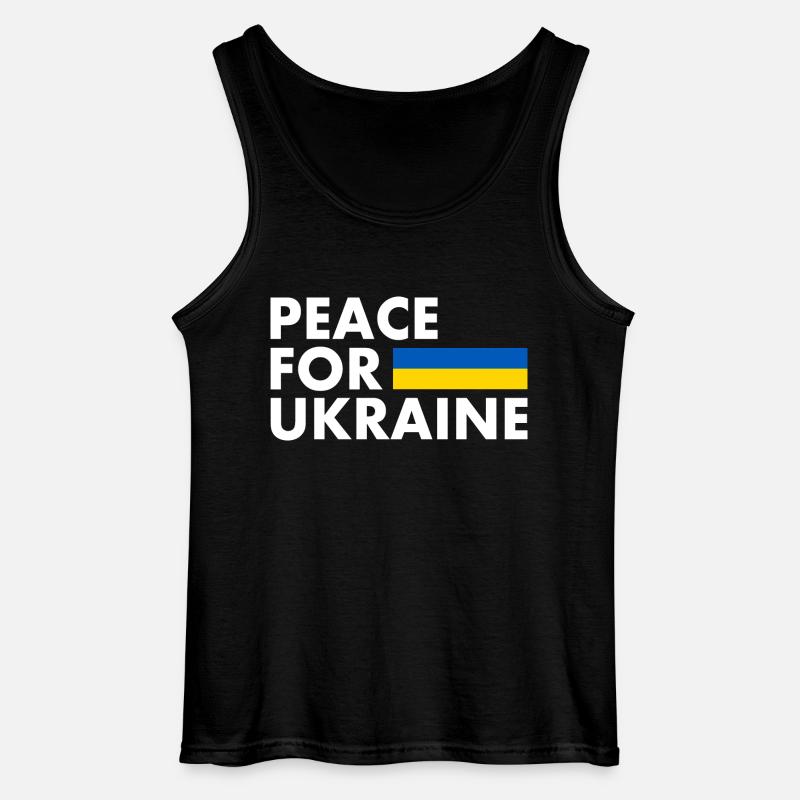 Peace for ukraine - Gildan Männer Tank Top - Schwarz