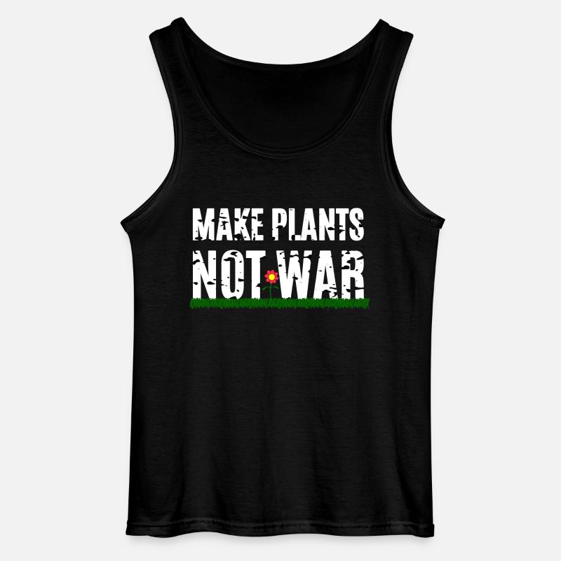 Make Plants Not War - Gildan Men’s Tank Top - black