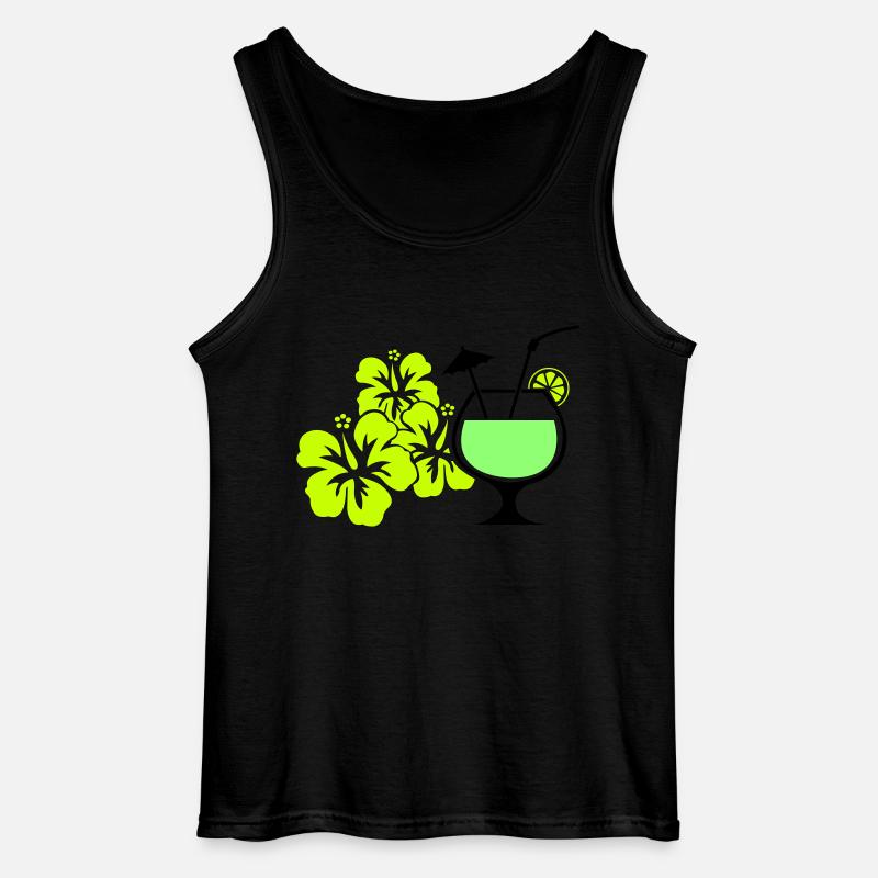 hawaii blumen - Gildan Männer Tank Top - Schwarz
