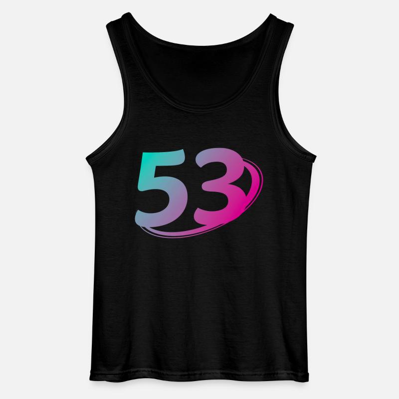 Nummer 53 mehrfarbig - Gildan Männer Tank Top - Schwarz