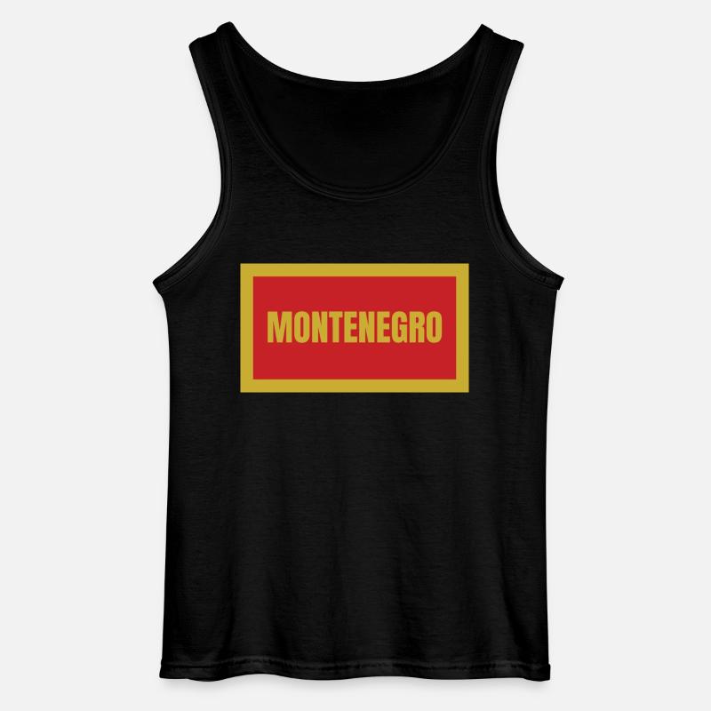 Montenegro Flagge - Gildan Männer Tank Top - Schwarz