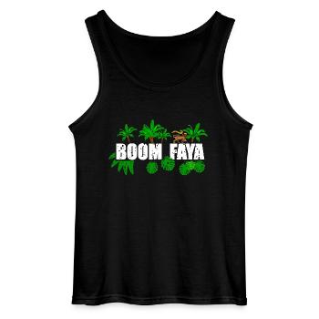 Boom Faya - Gildan Männer Tank Top - Schwarz - Vorne - AI Model Male 185 dark (185cm)
