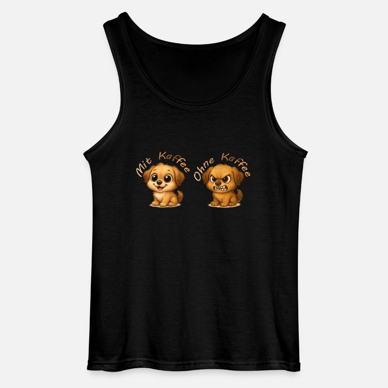 Mit Kaffee ohne Kaffee - Gildan Männer Tank Top - Schwarz
