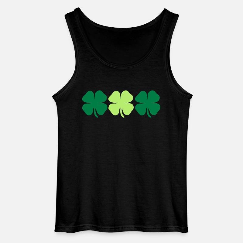 3 4 leaf clovers - Gildan Männer Tank Top - Schwarz