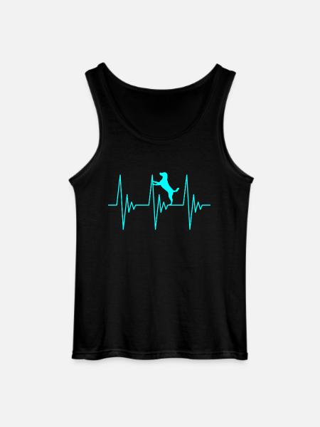 Hund EKG Liebe - Gildan Männer Tank Top - Schwarz