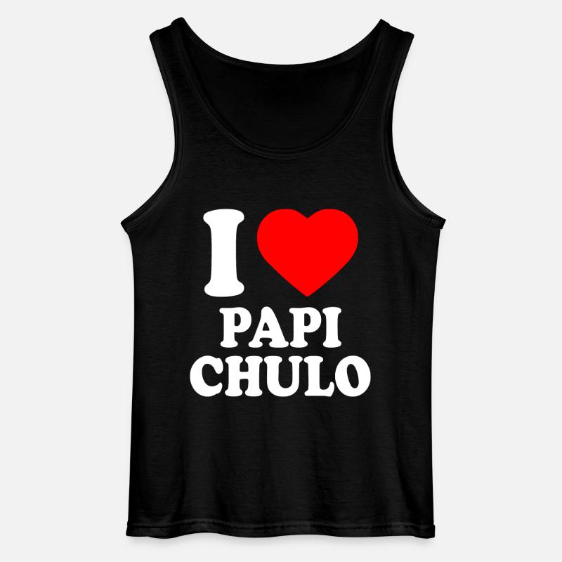 I love papi chulo - Gildan Men’s Tank Top - black