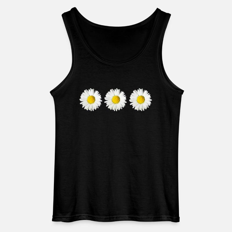 Gänseblümchen (3x) - Gildan Männer Tank Top - Schwarz