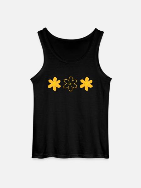 flower - Gildan Men’s Tank Top - black