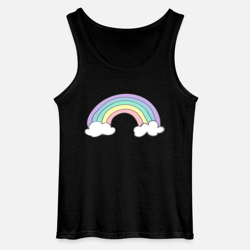Regenbogen - Gildan Männer Tank Top - Schwarz
