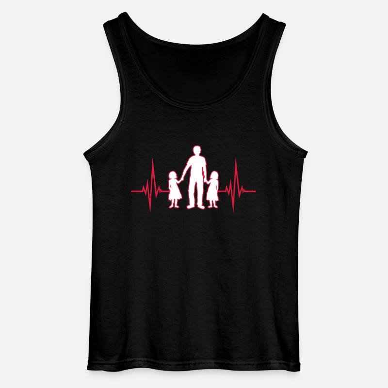 Puls 2 Töchter - Gildan Männer Tank Top - Schwarz